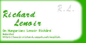 richard lenoir business card